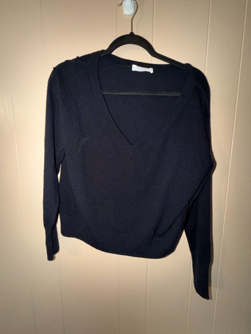 Everlane Cashmere Classic black V‑Neck Sweater